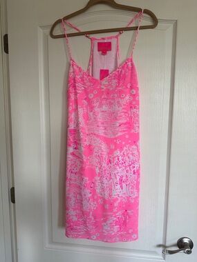 NWT Lilly Pulitzer Pink Sorbet Printed Silk Dress